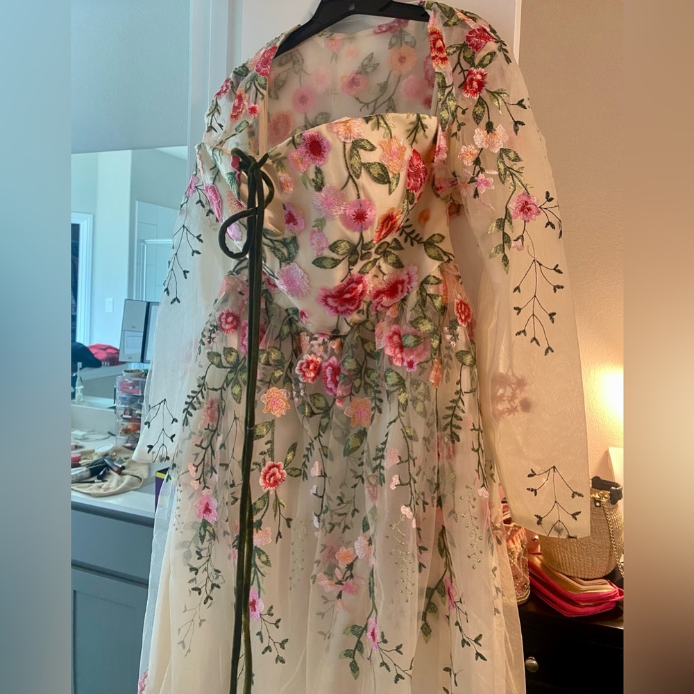 Floral Dress with matching jacket (XL 12-14)